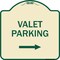 Signmission Valet Parking with Right Arrow Heavy-Gauge Aluminum Architectural Sign, 18" x 18", TG-1818-22749 A-DES-TG-1818-22749 - alternate 1